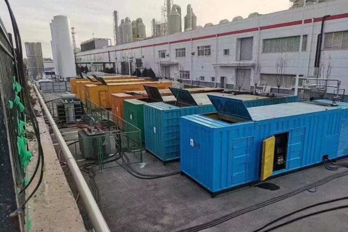 兴山发电机租赁施工现场